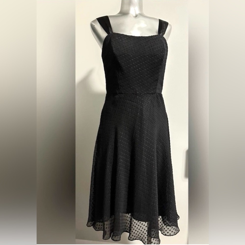 Evan Picone/Gorgeous Black Textured Dress Sz 8